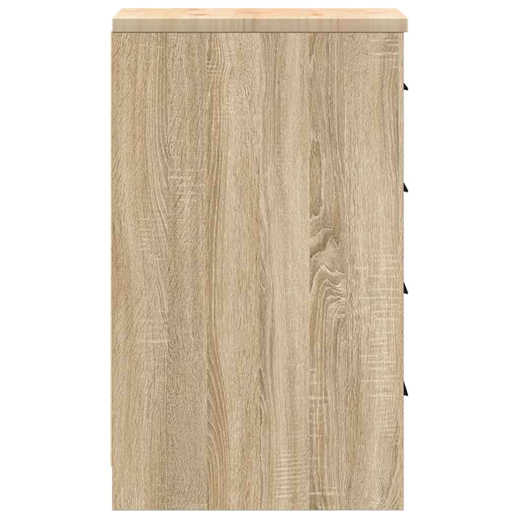 Garage storage cabinet Sonoma oak solid pine