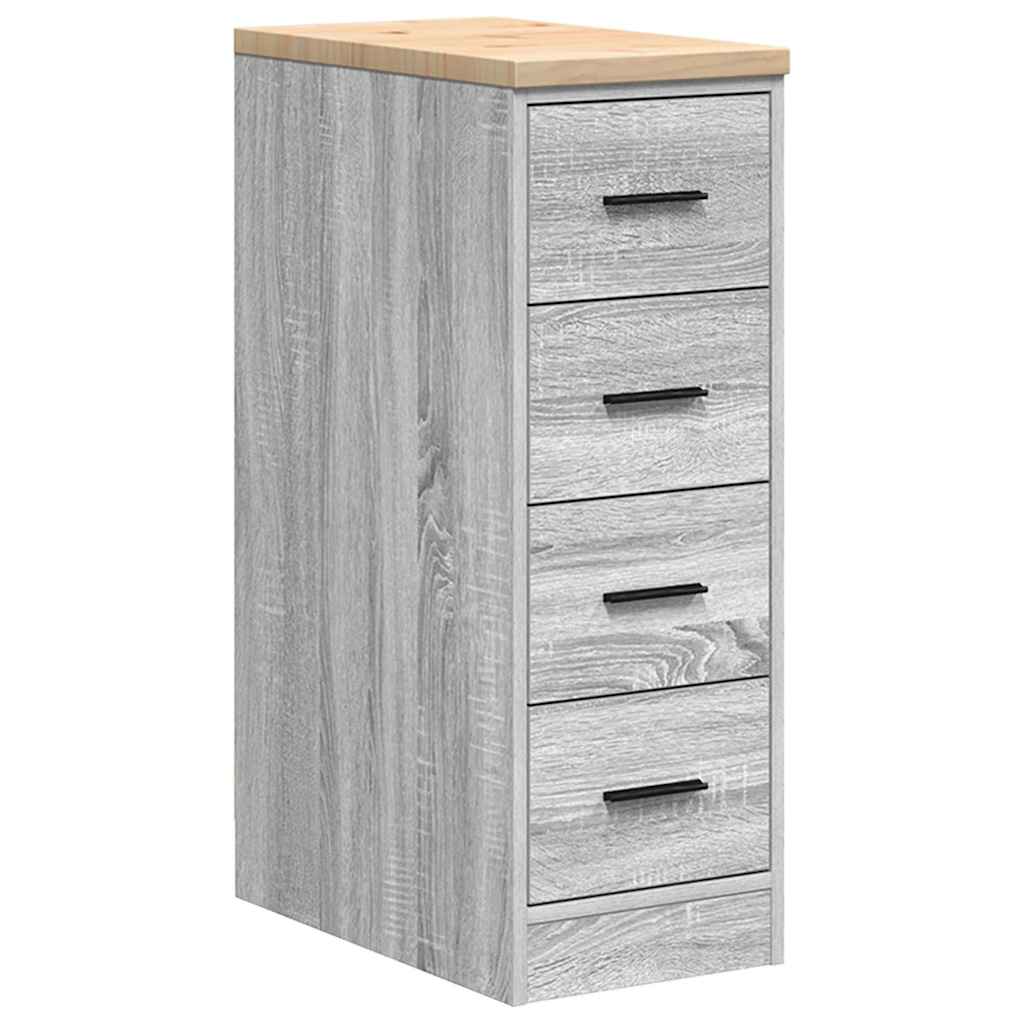 Garage Storage Cabinet Gray Sonoma Solid Pine