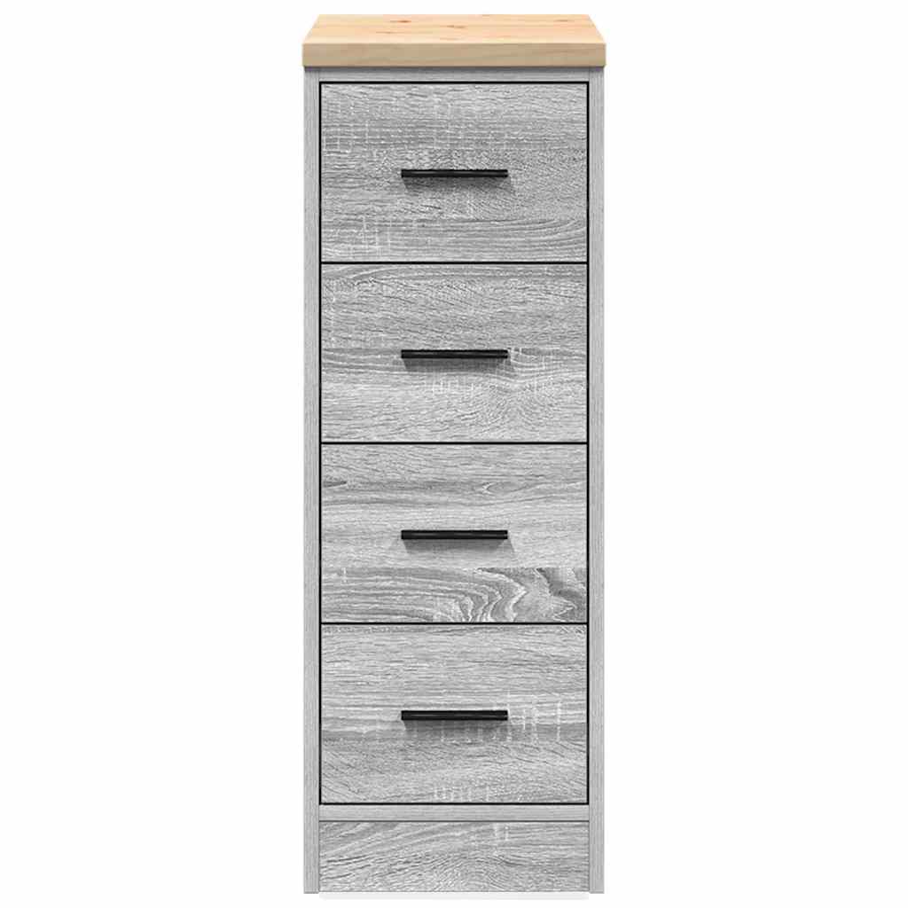 Garage Storage Cabinet Gray Sonoma Solid Pine