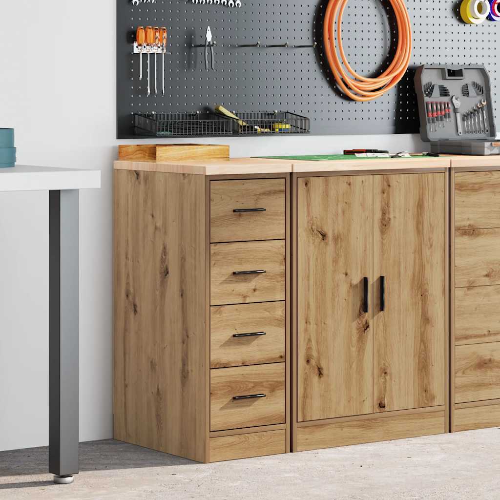 Garage Storage Cabinet Artisan Oak Solid Pine