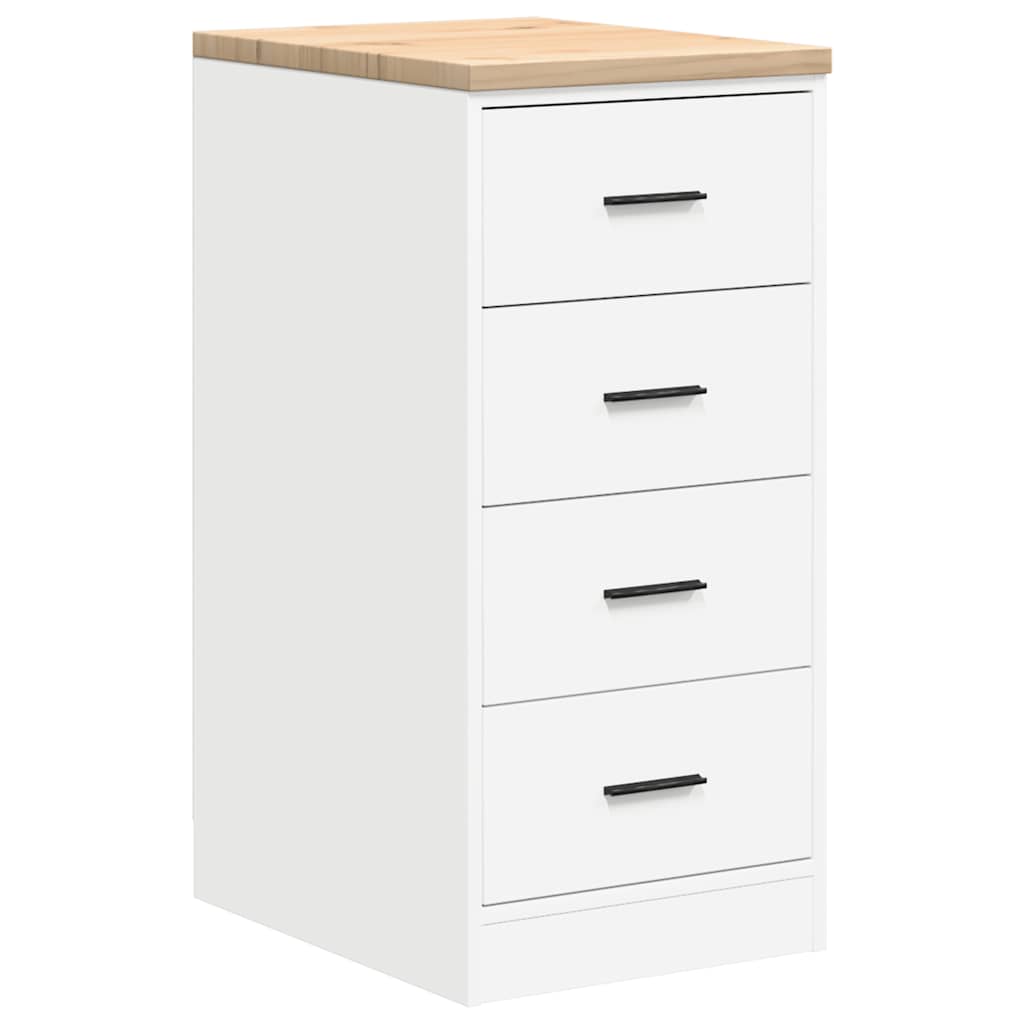 Garage Storage Cabinet White 40x51x85 cm Solid Pine