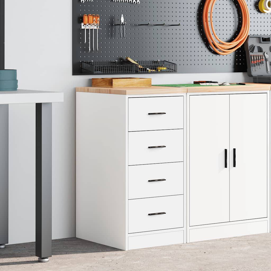 Garage Storage Cabinet White 40x51x85 cm Solid Pine