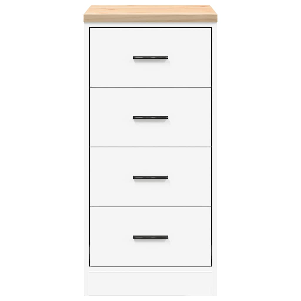 Garage Storage Cabinet White 40x51x85 cm Solid Pine