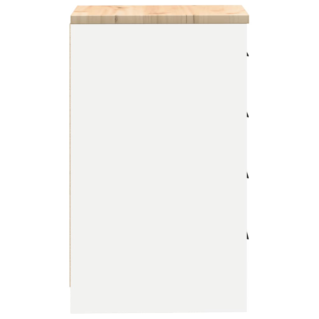 Garage Storage Cabinet White 40x51x85 cm Solid Pine