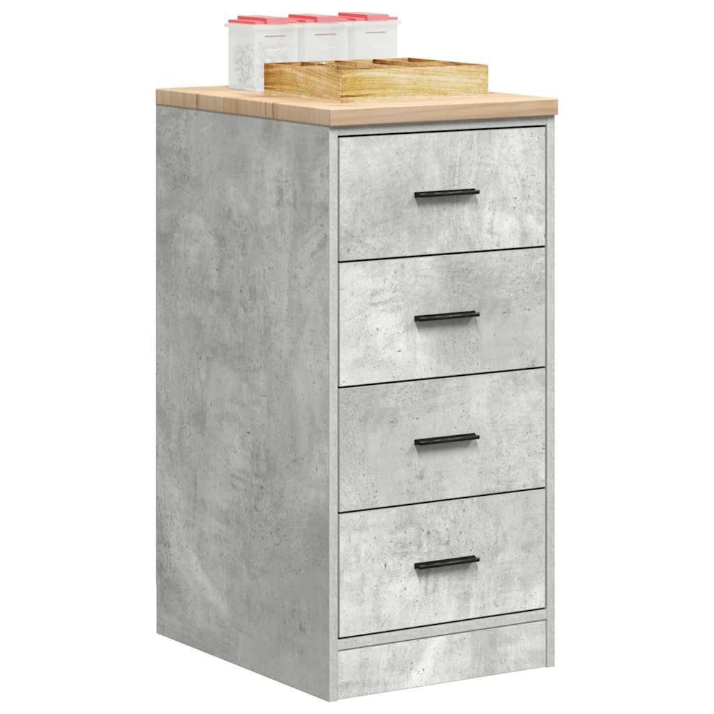 Garage Storage Cabinet Concrete Gray Solid Pine