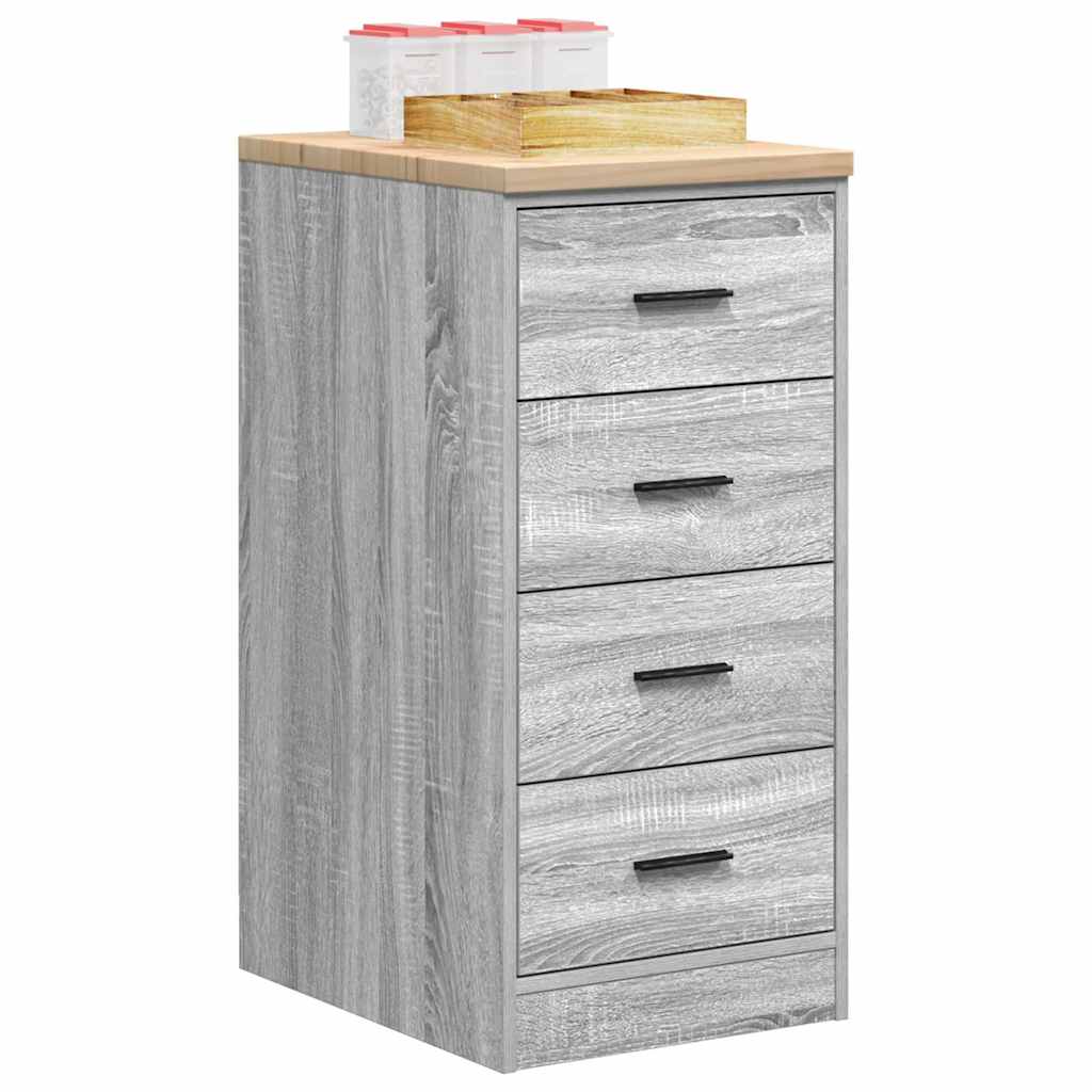 Garage Storage Cabinet Gray Sonoma Solid Pine