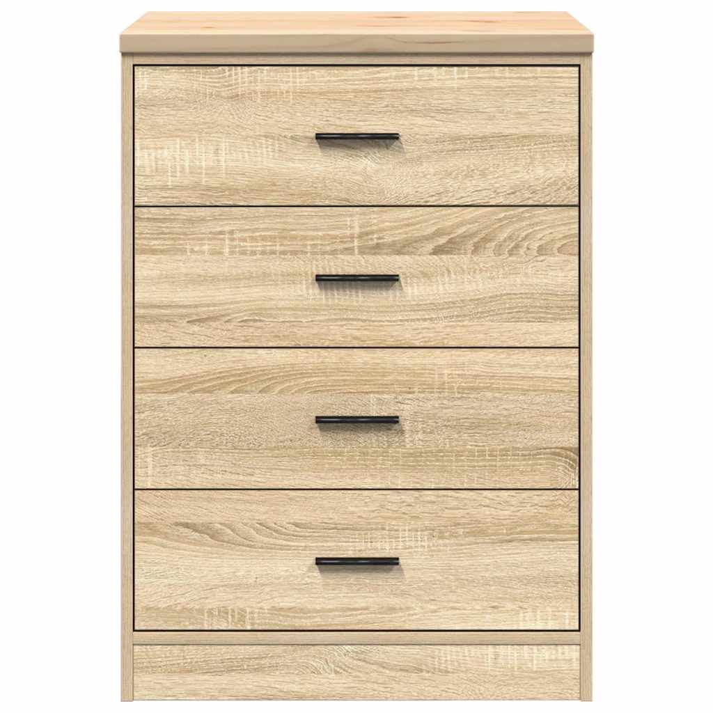 Garage storage cabinet Sonoma oak solid pine