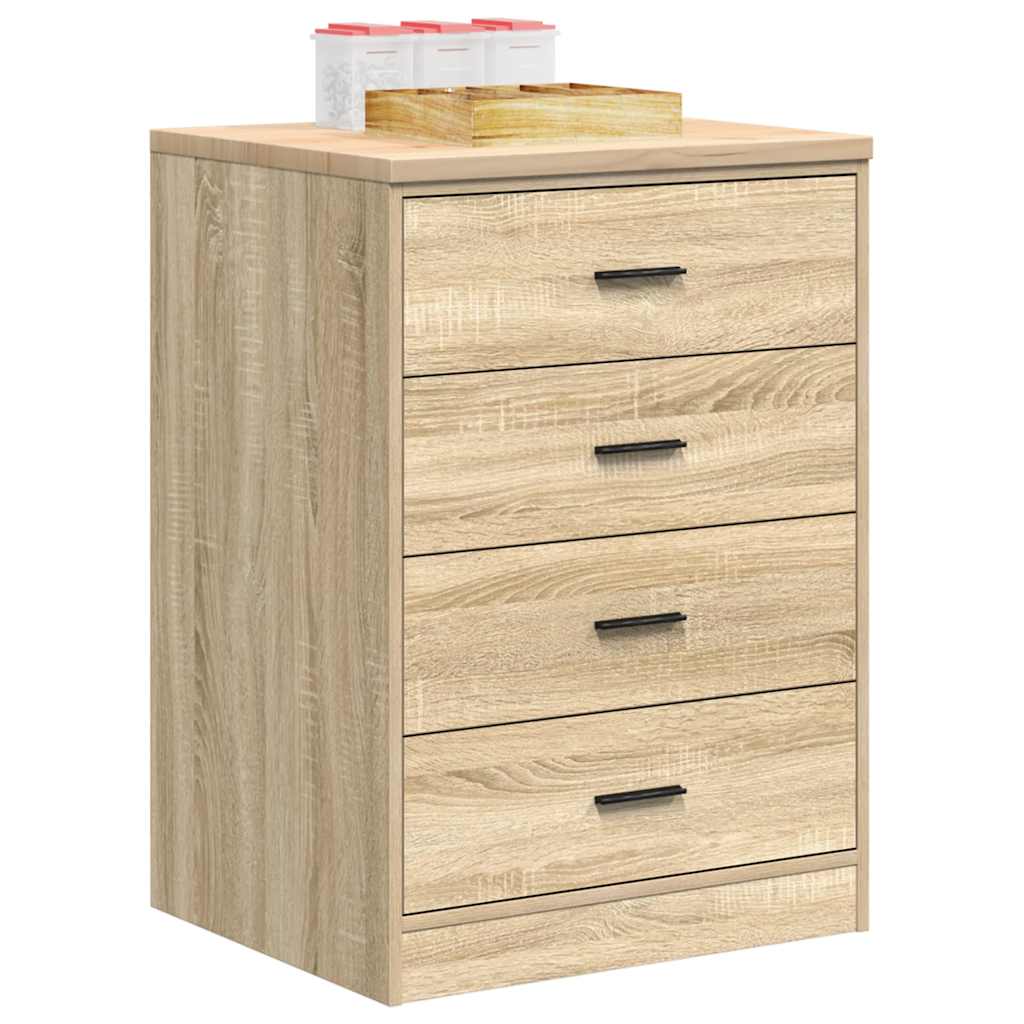 Garage storage cabinet Sonoma oak solid pine