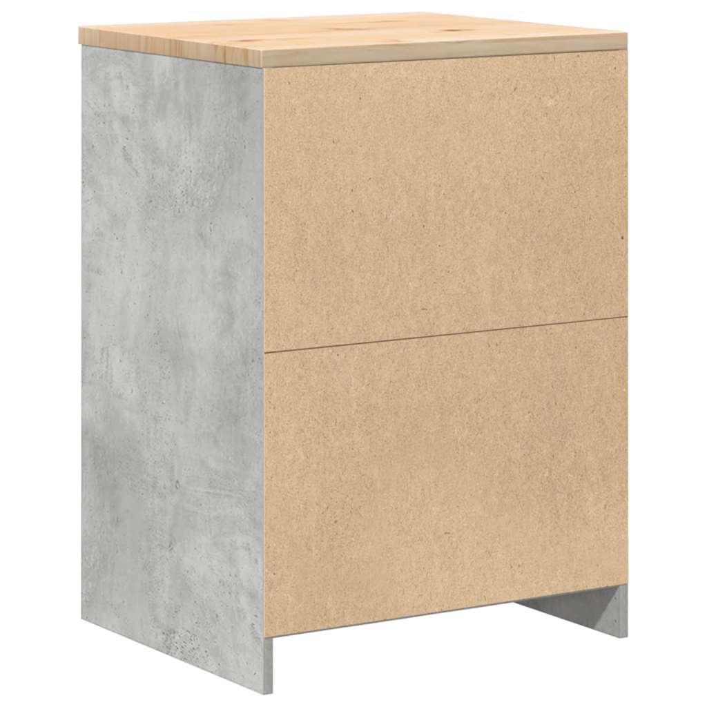 Garage Storage Cabinet Concrete Gray Solid Pine