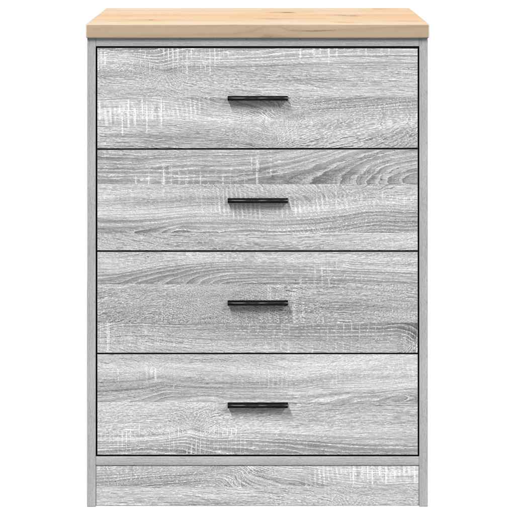 Garage Storage Cabinet Gray Sonoma Solid Pine