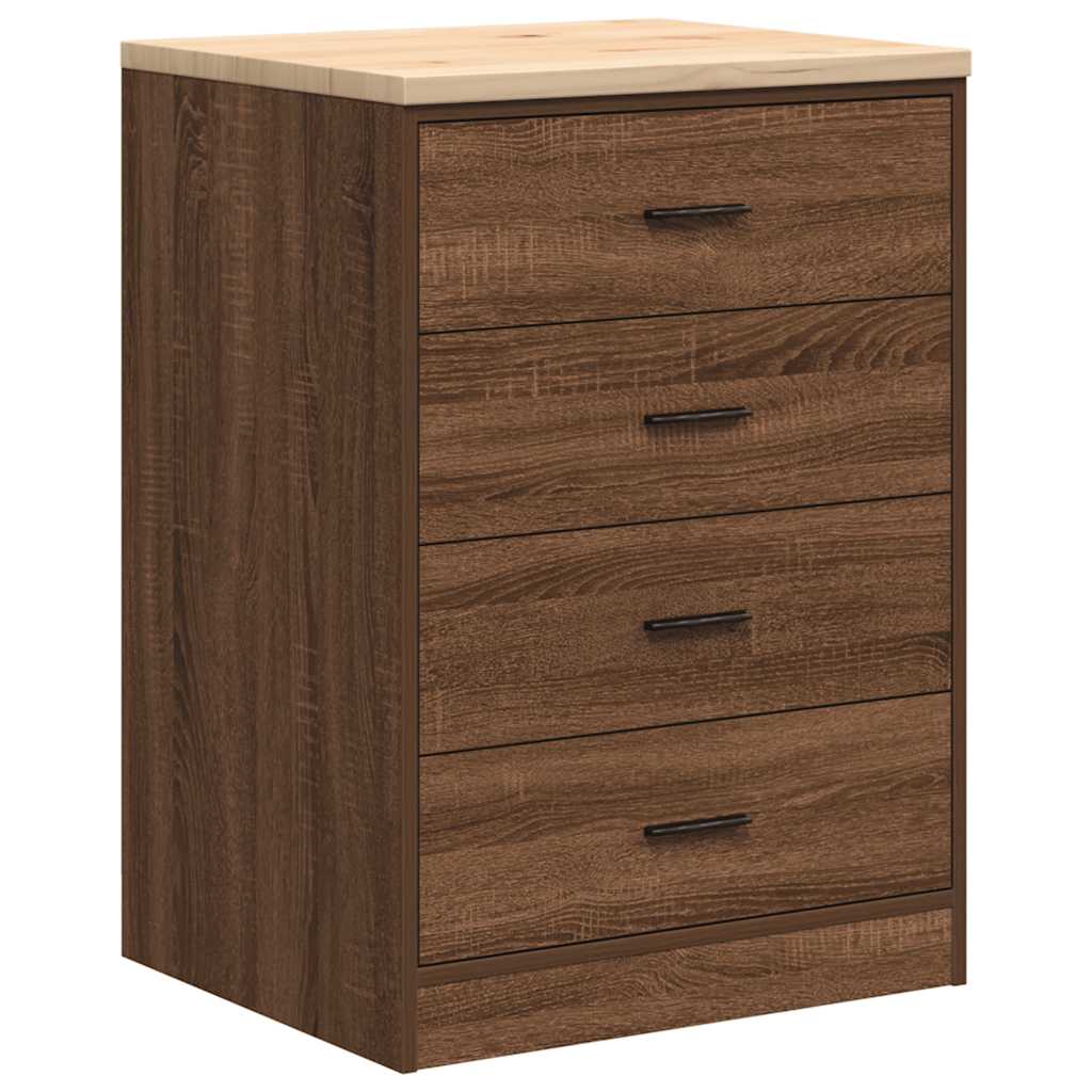 Garage storage cabinet 60x51x85 cm solid pine