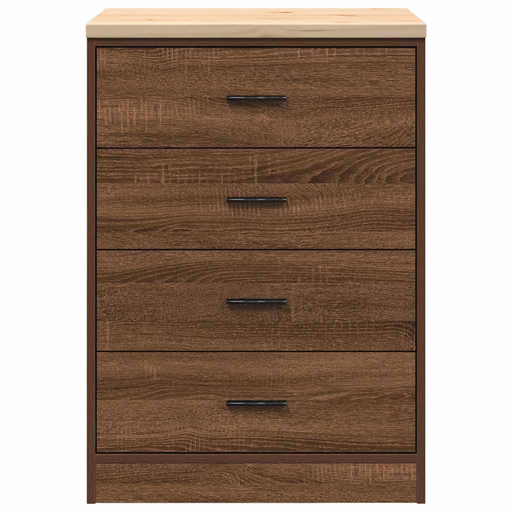 Garage storage cabinet 60x51x85 cm solid pine