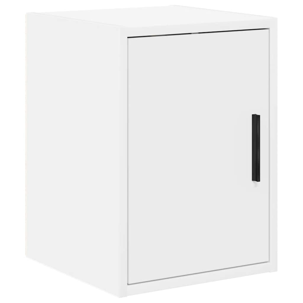 Garage Wall Cabinet White Wood Material