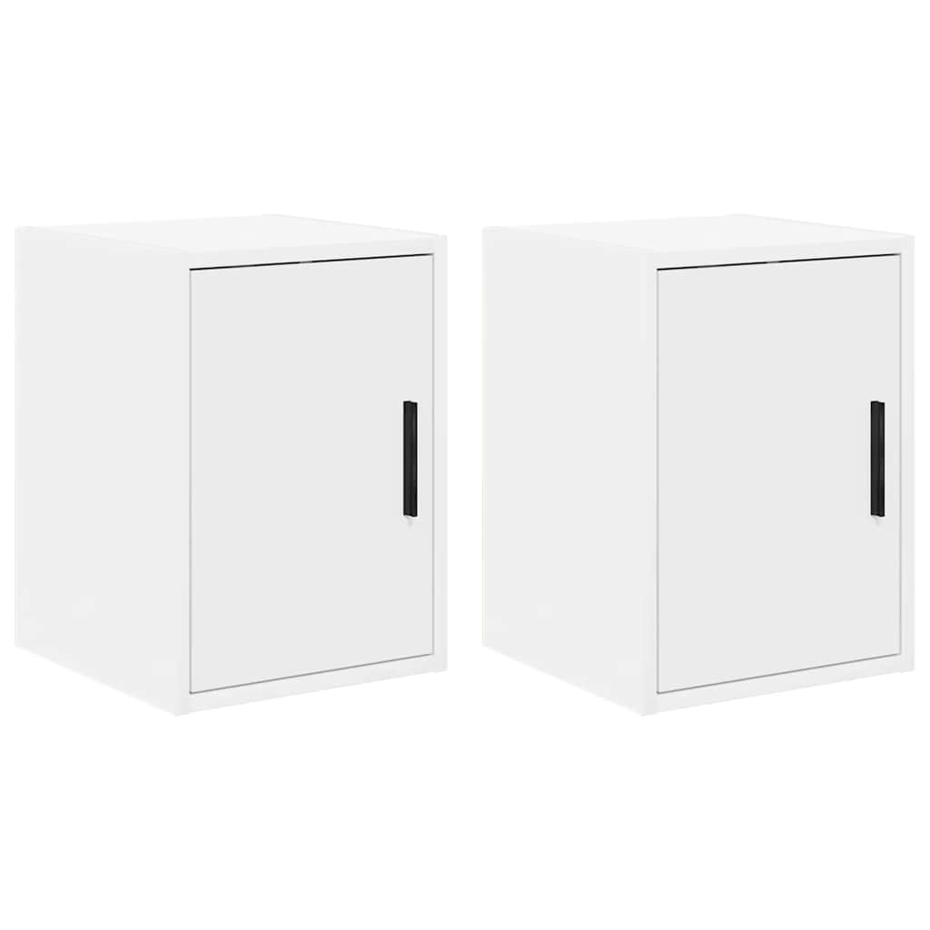 Garage wall cabinets 2 pcs. White wood material