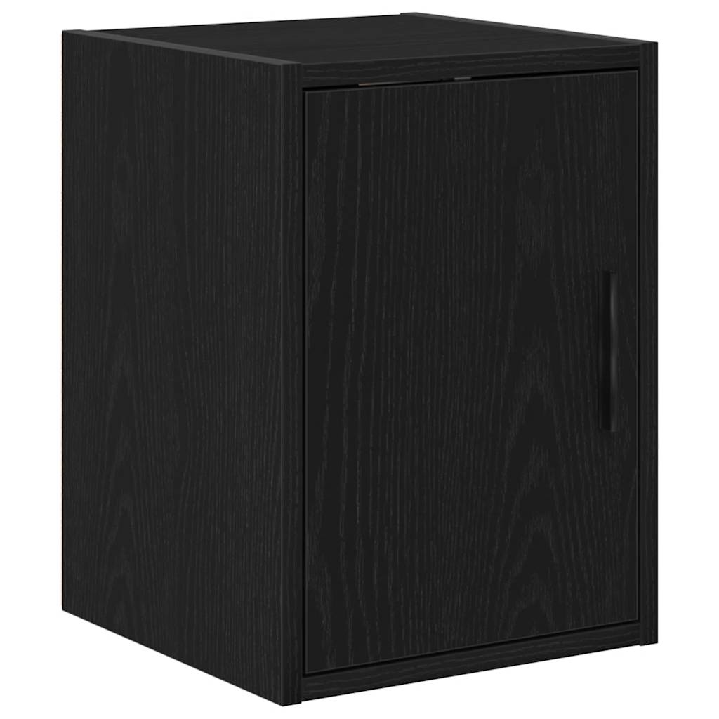 Garage Wall Cabinet Black Wood Material