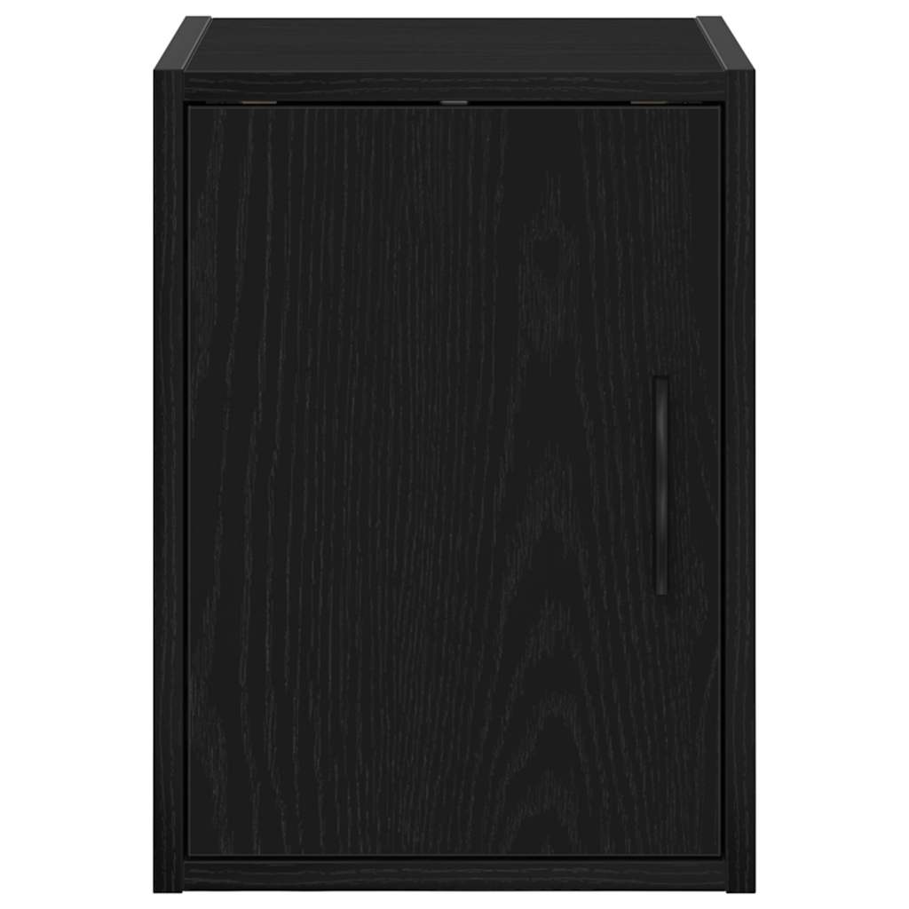 Garage Wall Cabinet Black Wood Material