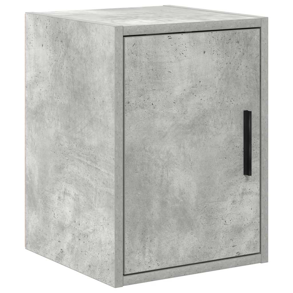 Garage wall cabinet concrete gray wood material