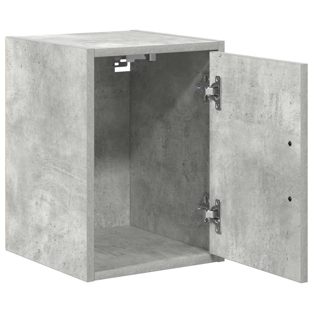 Garage wall cabinet concrete gray wood material