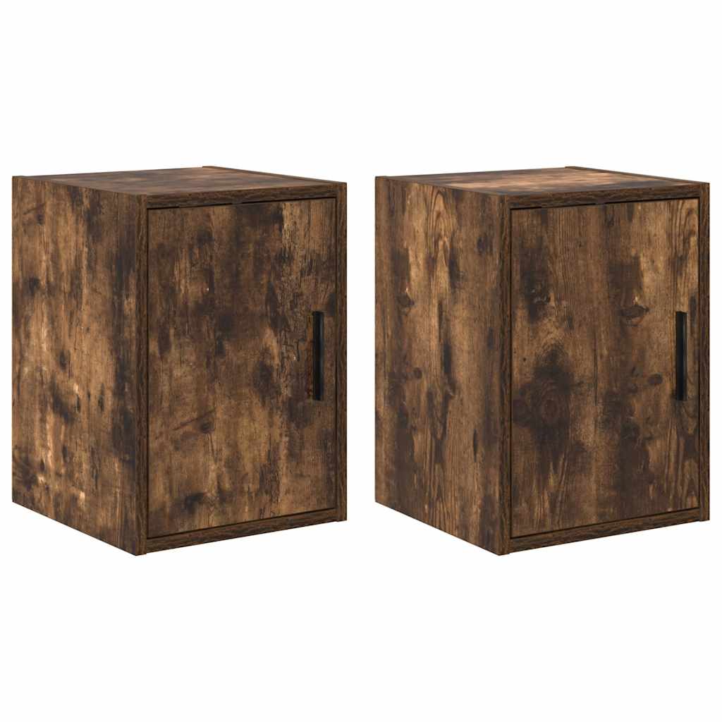 Garage wall cabinets 2 pcs. Smoked oak wood material