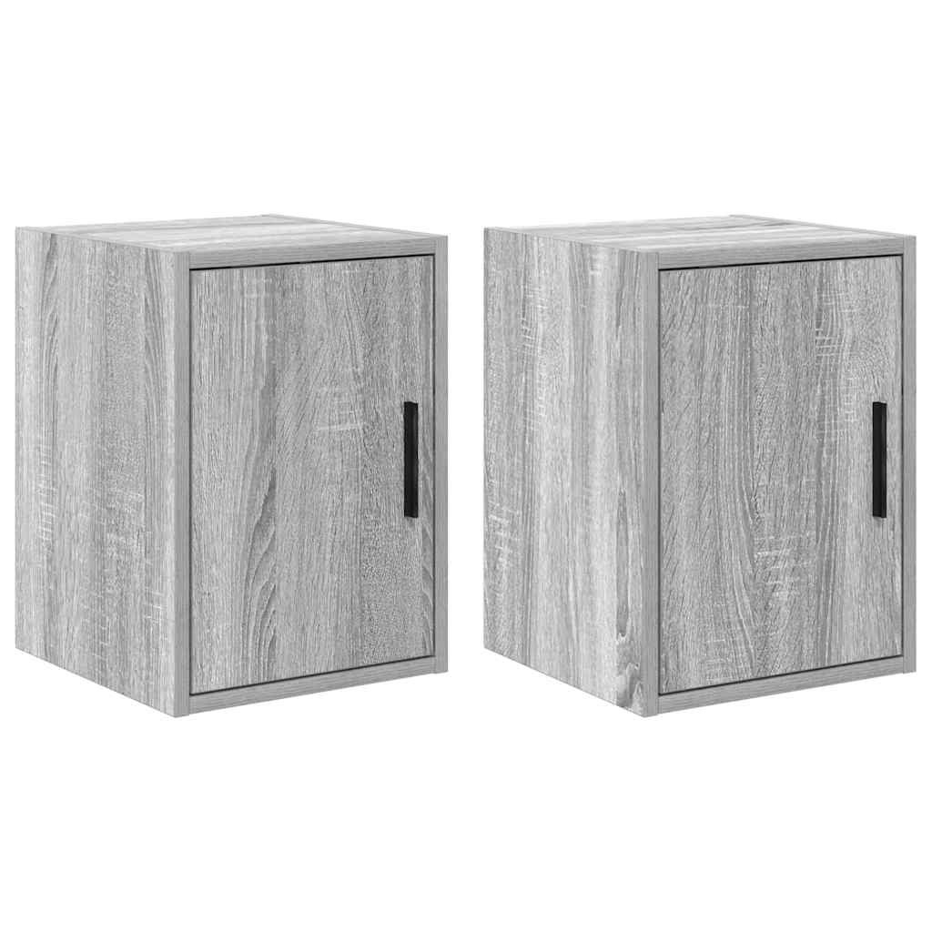 Garage wall cabinets 2 pcs. Gray Sonoma wood material