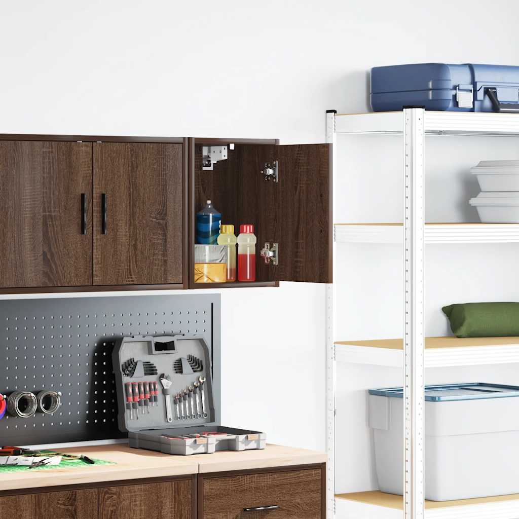 Garagen-Wandschrank Braun Eichen-Optik Holzwerkstoff