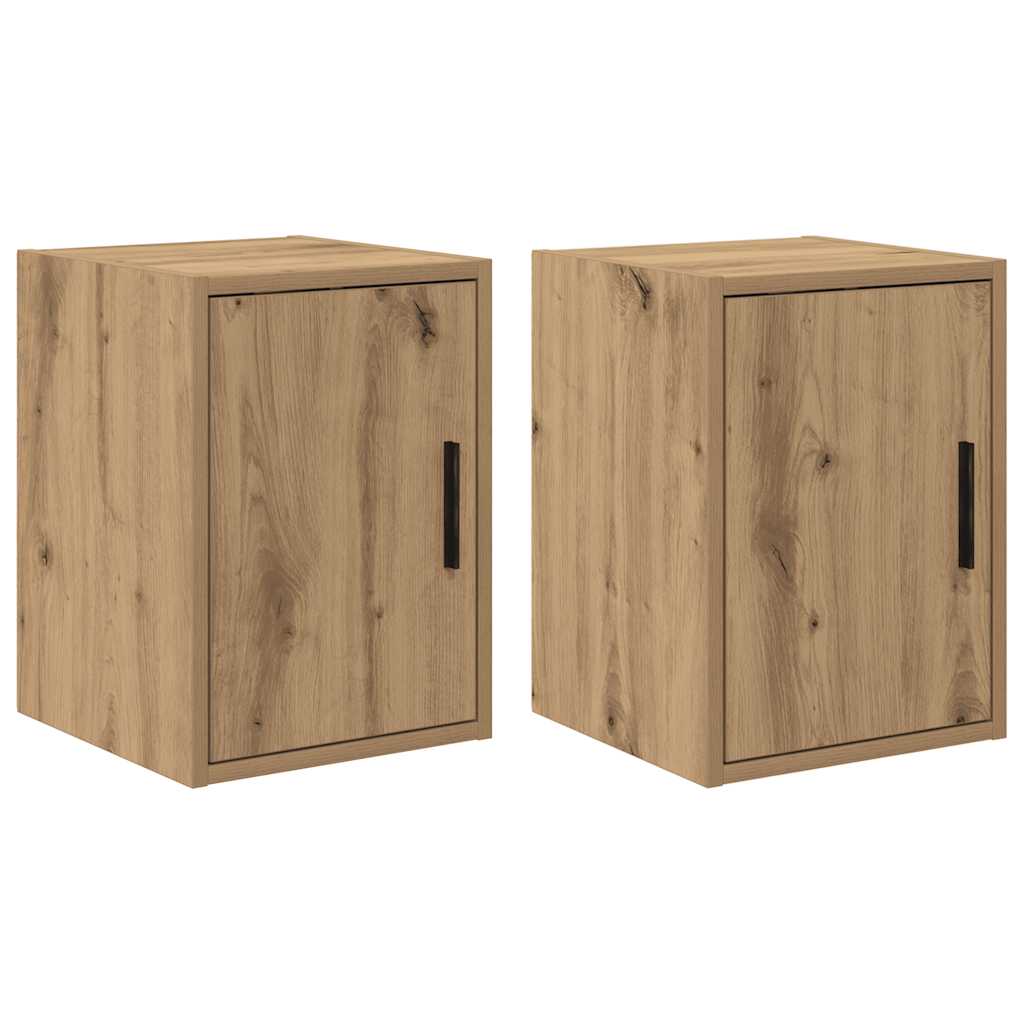 Garage wall cabinets 2 pcs. Artisan oak wood material