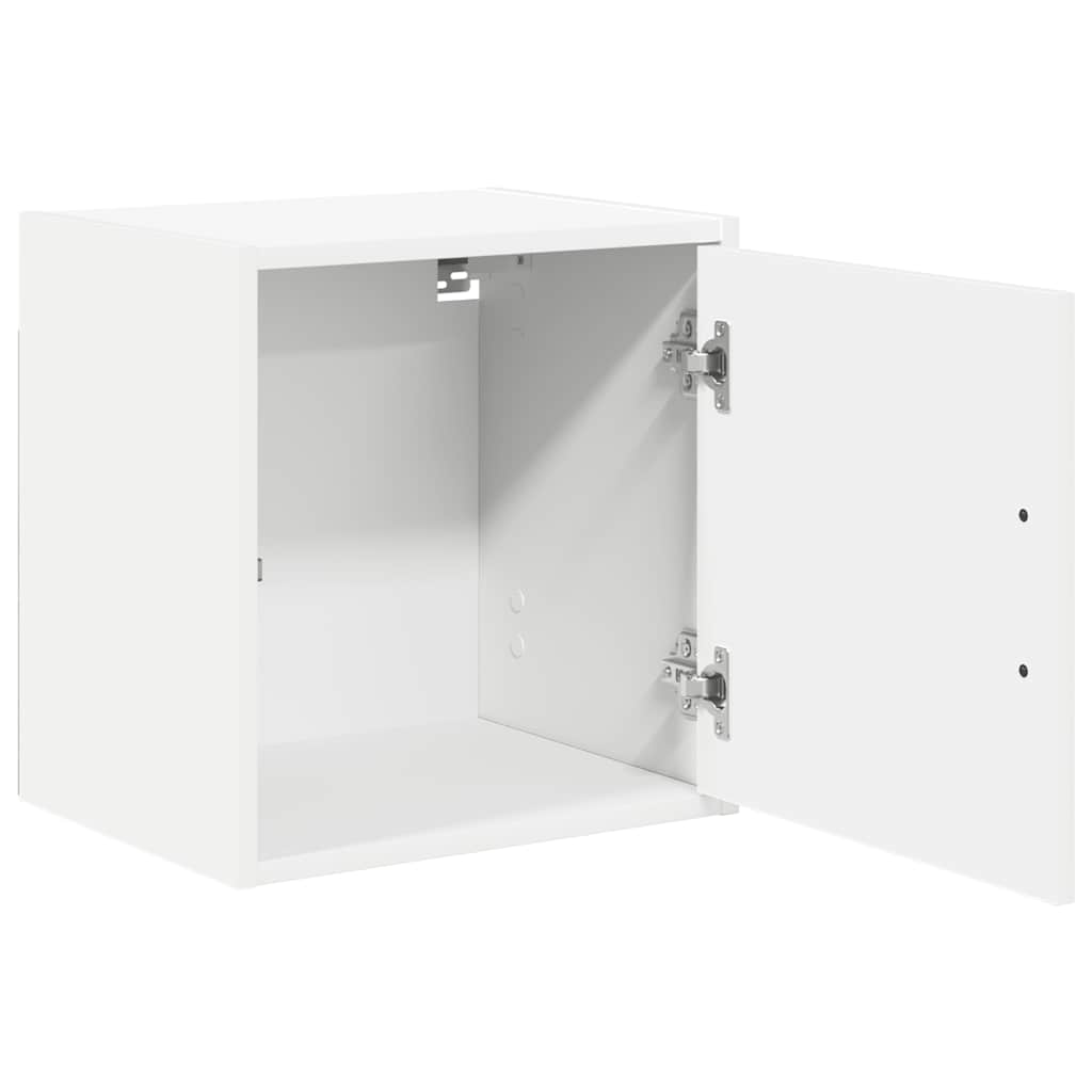 Garage Wall Cabinet White Wood Material