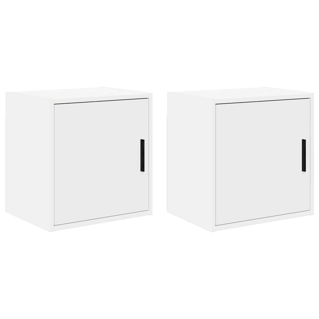 Garage wall cabinets 2 pcs. White wood material