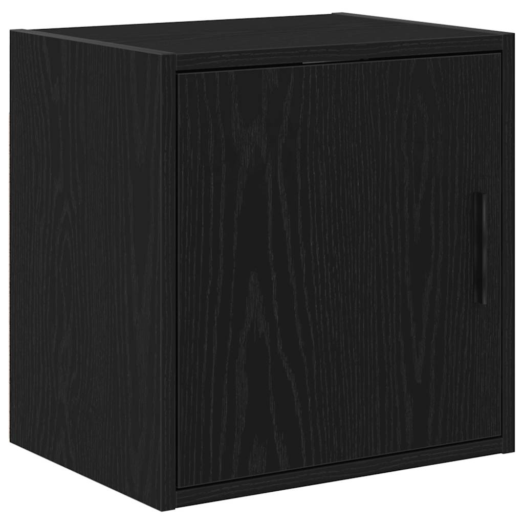 Garage Wall Cabinet Black Wood Material