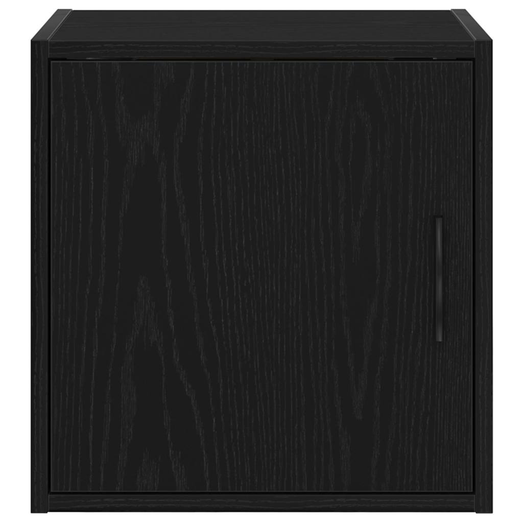 Garage Wall Cabinet Black Wood Material