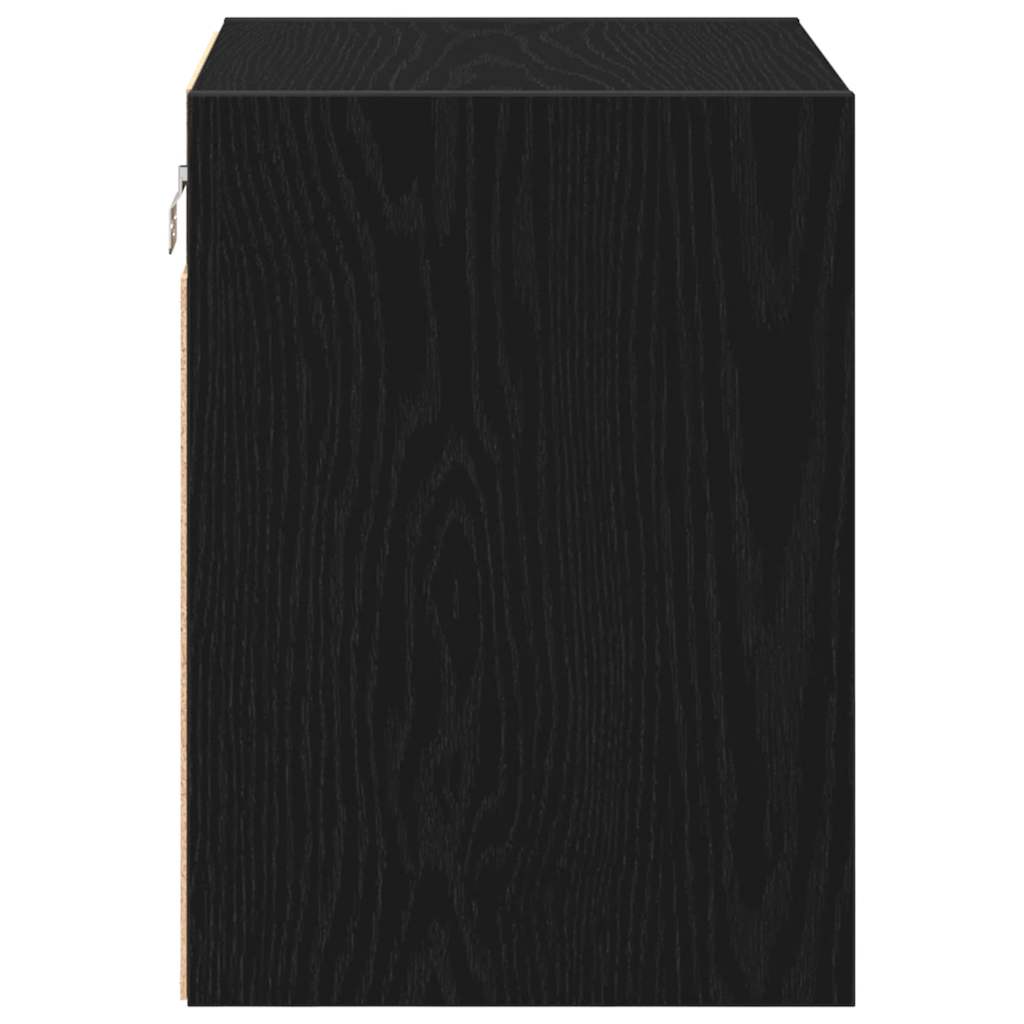 Garage Wall Cabinet Black Wood Material