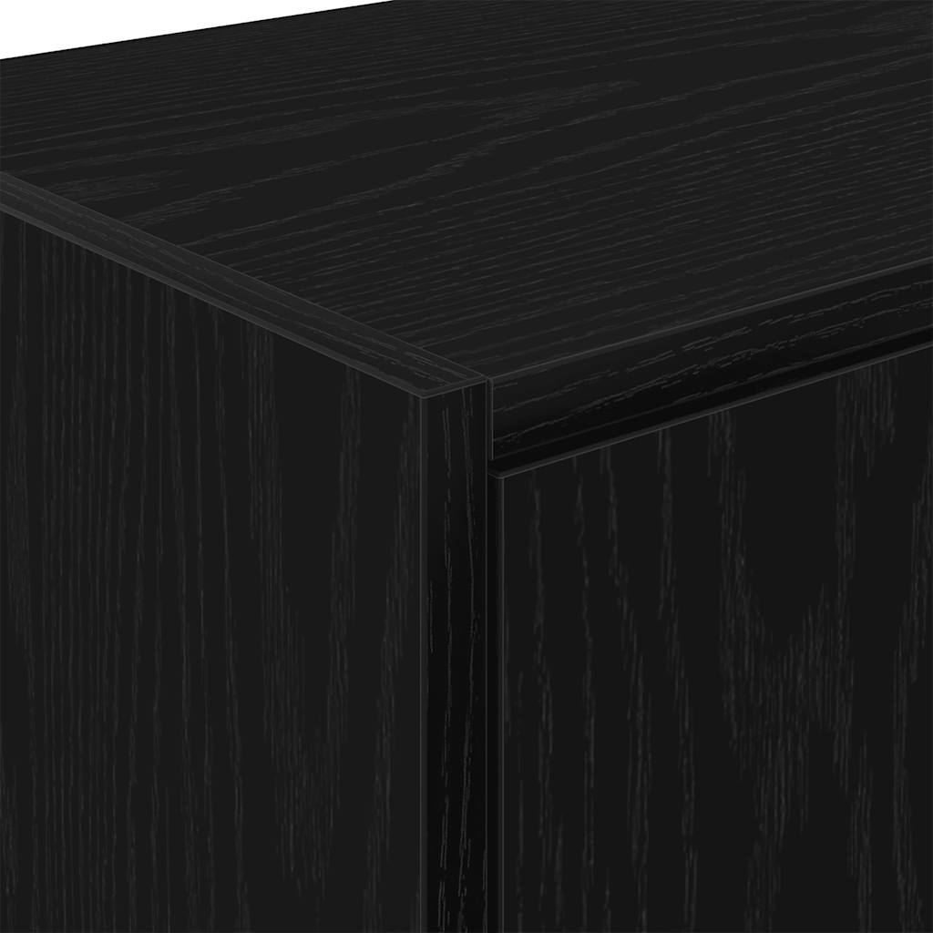 Garage Wall Cabinet Black Wood Material