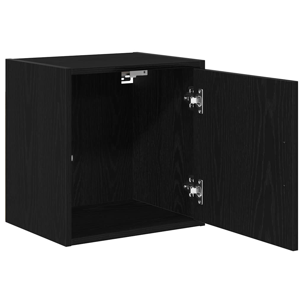 Garage Wall Cabinets 2 pcs. Black Wood Material