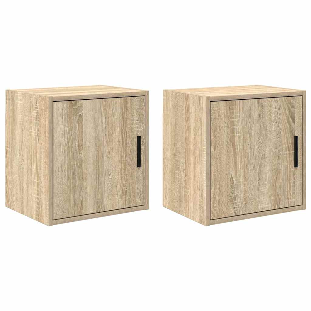 Garage wall cabinets 2 pcs. Sonoma oak wood material