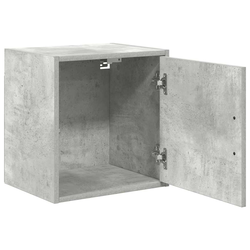 Garage wall cabinet concrete gray wood material