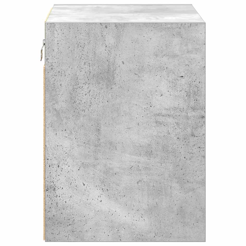 Garage wall cabinet concrete gray wood material