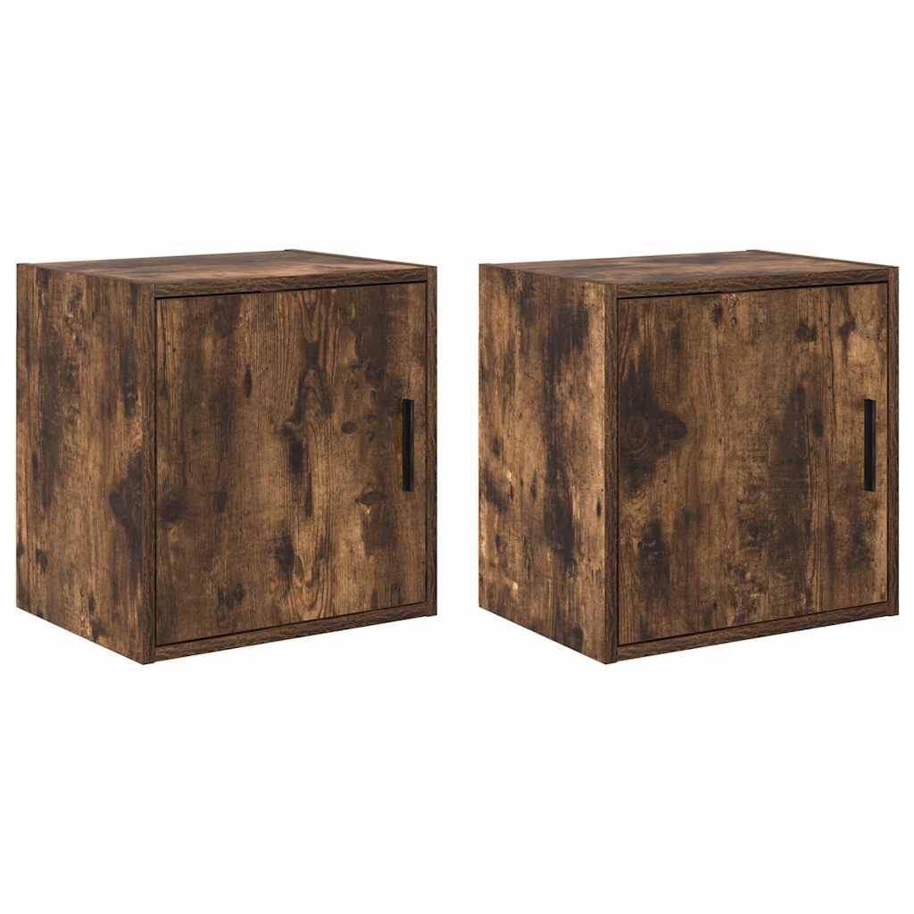 Garage wall cabinets 2 pcs. Smoked oak wood material