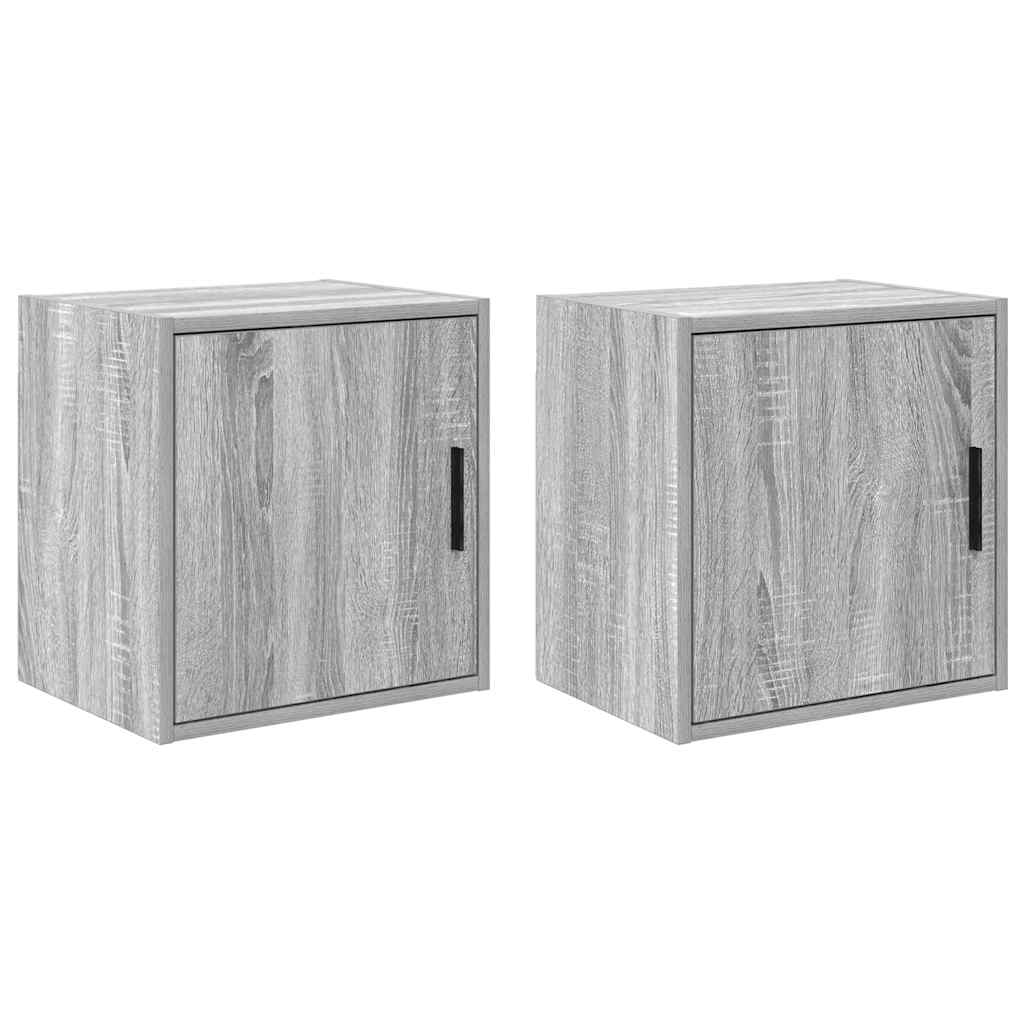 Garage wall cabinets 2 pcs. Gray Sonoma wood material