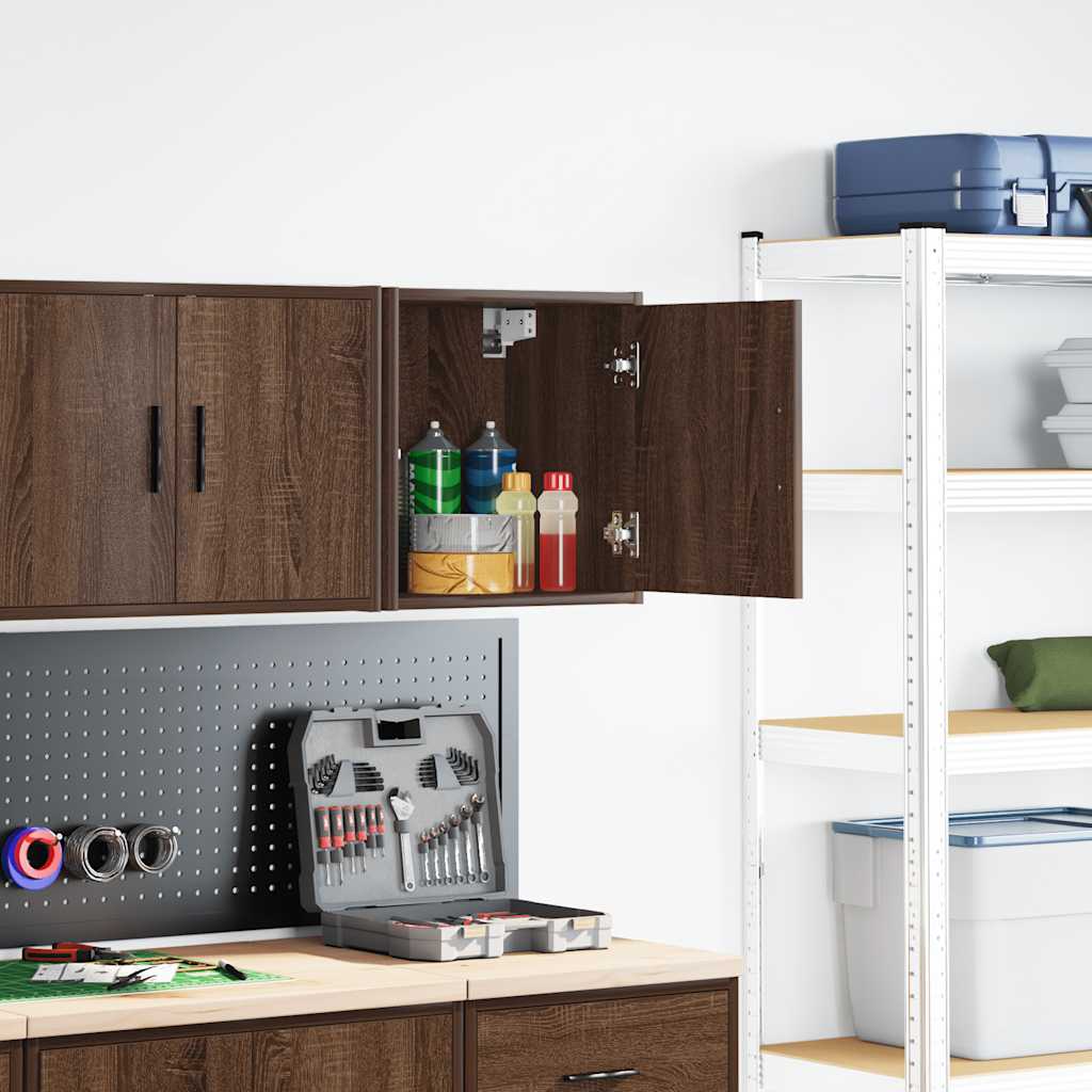 Garagen-Wandschrank Braun Eichen-Optik Holzwerkstoff