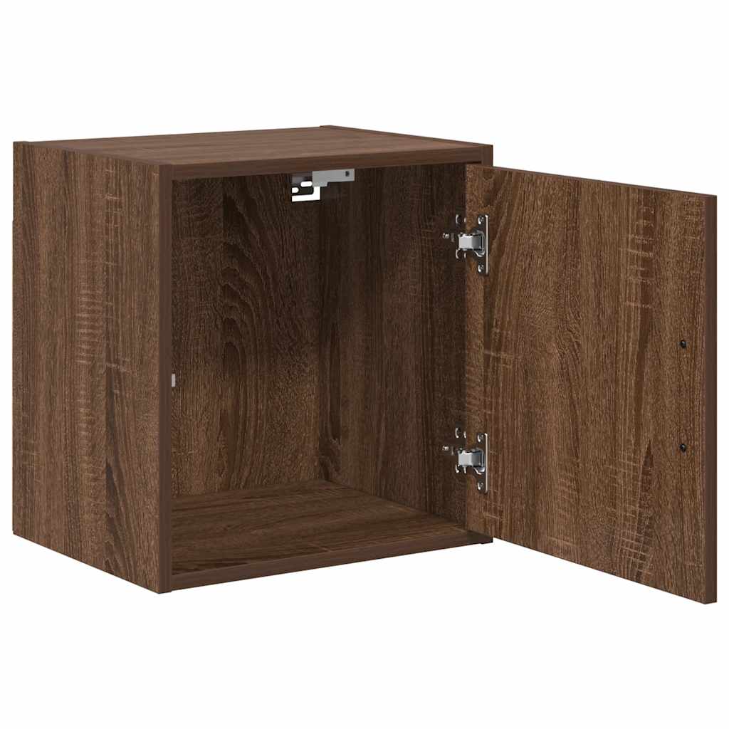 Garage Wall Cabinet Brown Oak Look Wood Material