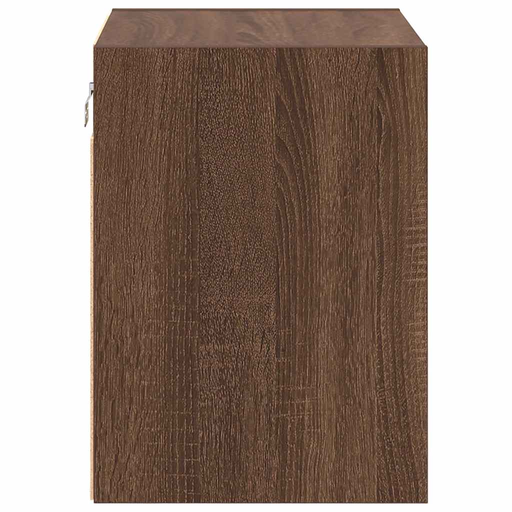 Garage Wall Cabinet Brown Oak Look Wood Material