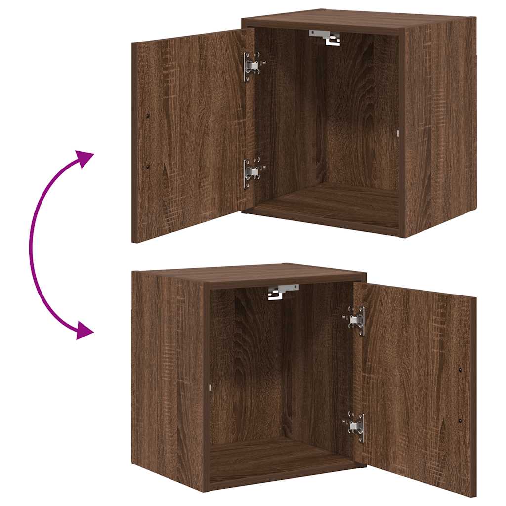 Garage wall cabinets 2 pcs. Brown oak look wood material