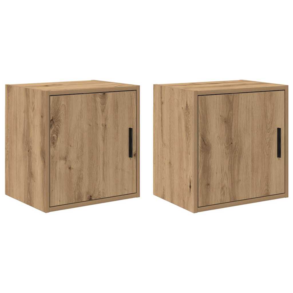 Garage wall cabinets 2 pcs. Artisan oak wood material