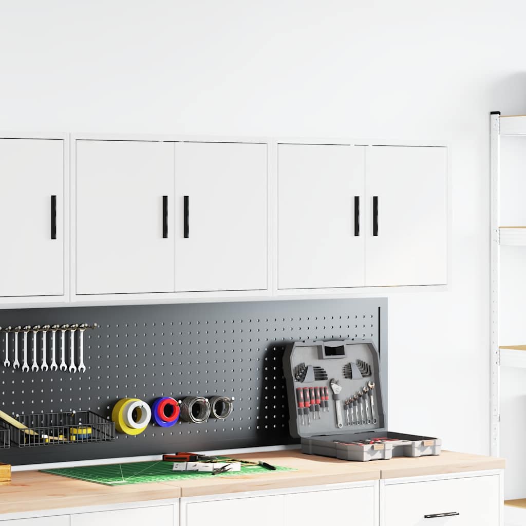 Garage wall cabinets 2 pcs. White wood material