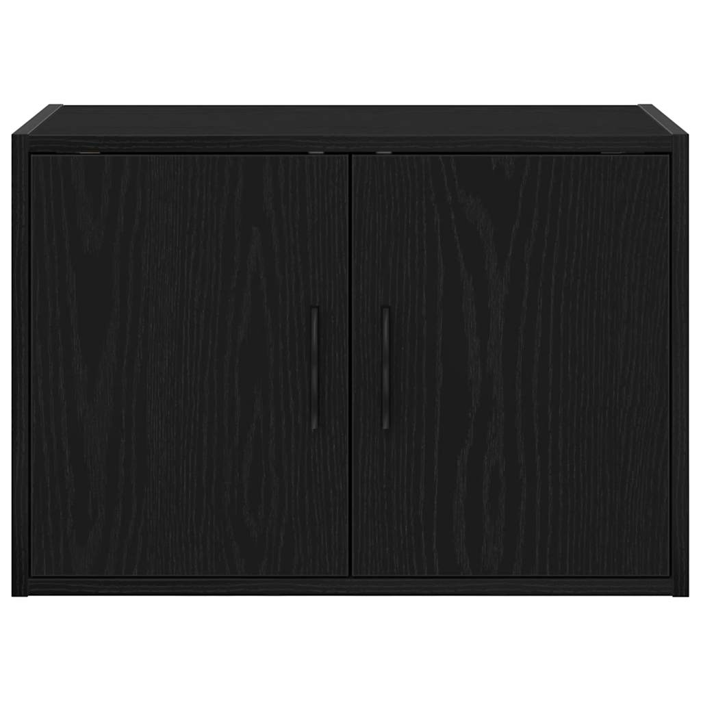 Garage Wall Cabinets 2 pcs. Black Wood Material