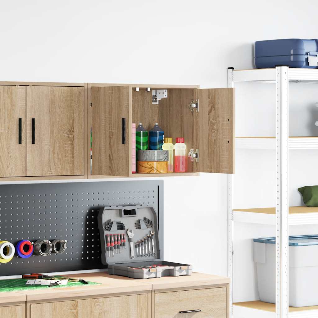 Garage wall cabinet Sonoma oak wood material