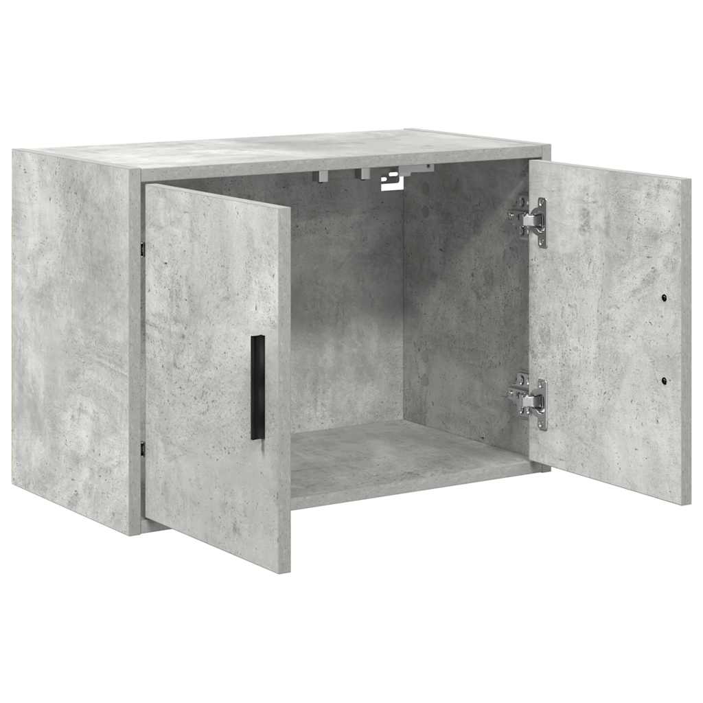 Garage wall cabinet concrete gray wood material