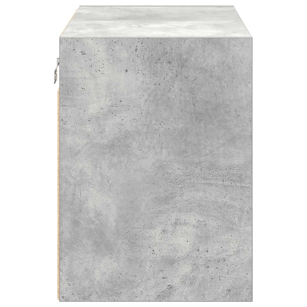 Garage wall cabinet concrete gray wood material