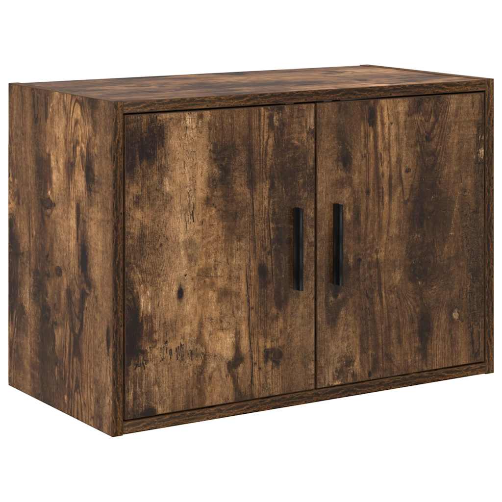 Garage wall cabinet smoked oak wood material