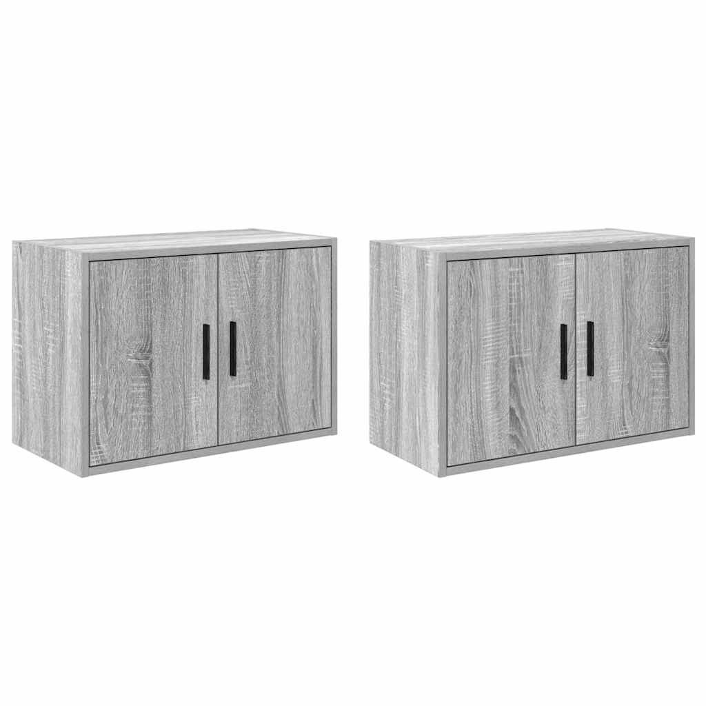 Garage wall cabinets 2 pcs. Gray Sonoma wood material